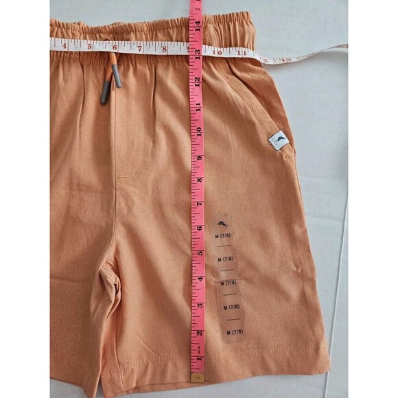 Tommy Bahama Boys Orange Swim Athletic Shorts Drawstring Elastic Waist M 7/8 NWT - Picture 2 of 9